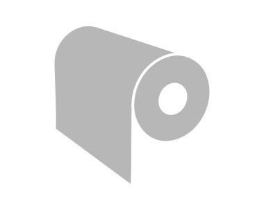 Kağıt rulonun minimalist gri çizimi yenilenmeyi, basitliği ve yeni başlangıçları sembolize eder..