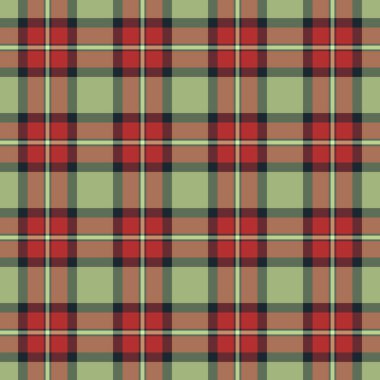 Geometrik kontrol, dikişsiz tartan, şapka kumaş arkaplan deseni. Drapery tekstil dokusu ekoseli kırmızı ve pastel renk paleti.