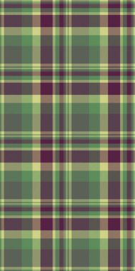 Kumaş dokusunu tazele, kusursuz arkaplan dokusunu davet et. Pastel ve yeşil renk paletinde örgü ekose vektör deseni.