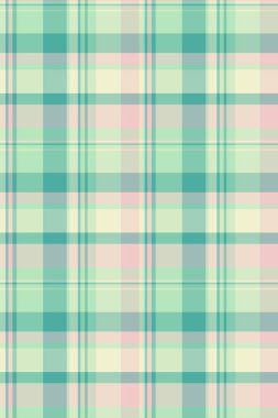 Adamın tartan dokusu pürüzsüz, kat desenli vektör arka planı var. Resmi tekstil kumaşı ekoseyi ışık ve nane rengi paletinde kontrol et.