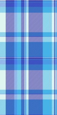 Uk tekstil dikişsiz doku, güzel kumaş desenli tartan. Çivit ve cyan renk paletinde Davetiye desenli arkaplan vektörü.