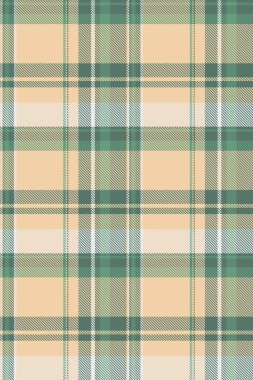 Zarif pastel ekose desenli yumuşak şeftali, adaçayı yeşili ve beyaz. Tekstil tasarımı, moda, ev dekorasyonu veya web sitesi geçmişi için mükemmel.