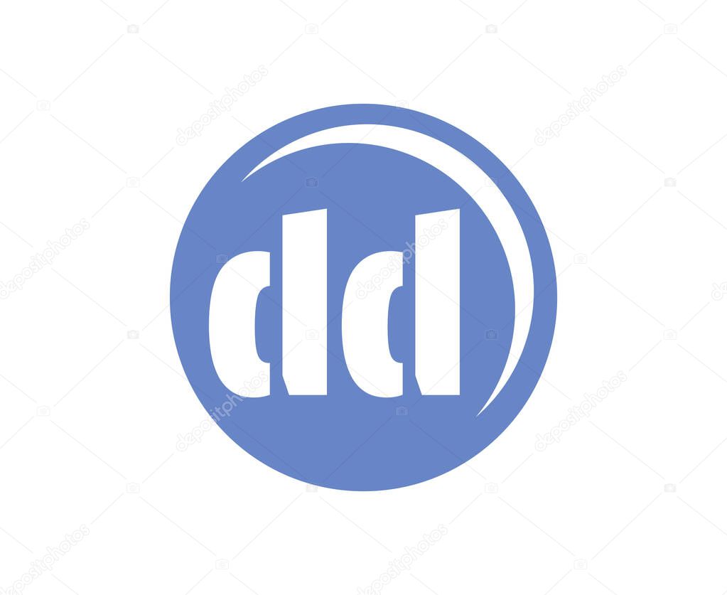 DD sport emblem or team logotype. Ball logo with a combination of Initial letter D and D for balls shop, sports company, training, club badge. Vector illustration.