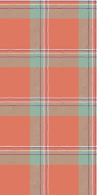 Canlı mercan, nane ve taupe ekose desenli. Tekstil tasarımı, moda veya web sitesi geçmişi için mükemmel.
