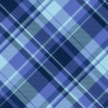 70 'lerin şablonu geçmiş taraması, canlandırma dokusu ekose kumaşı. Mavi ve açık renk paletinde kusursuz vektör kumaş tartanı tekrarla.