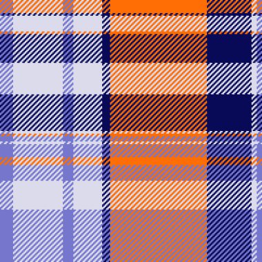 Canlı turuncu, mavi ve mor ekose desenli. Tekstil tasarımı, moda veya web sitesi geçmişi için mükemmel. Bu pürüzsüz doku, cesur, stil sahibi bir estetik, sıcaklığı ve enerjiyi iletiyor..