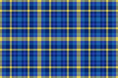 Canlı mavi ve sarı ekose kumaş desenli. Moda, ev dekorasyonu ya da internet sitesi geçmişi için mükemmel. Bu kusursuz tekerrür tasarımı klasik bir hisle modern ve şık bir doku sunar..