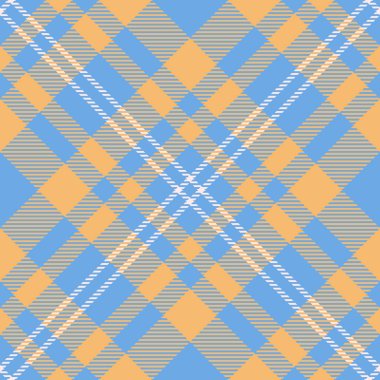 Canlı pastel ekose desenli mavi ve turuncu. Tekstil tasarımı, moda, web sitesi geçmişi veya ambalaj için ideal.
