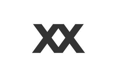 XX yaratıcı geometrik başlangıç tabanlı modern ve minimal logo. X harfi modaya uygun yazı tipleri. Evrensel profesyonel zarif tekno vektör tasarımı.