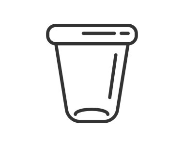 Boş bir konteynırın minimalist çizgi sanat simgesi, potansiyeli, depolamayı ya da israfı simgeliyor. Tasarım, uygulama ya da illüstrasyon gereksinimleri için çok yönlü. Temiz, basit ve modern estetik..