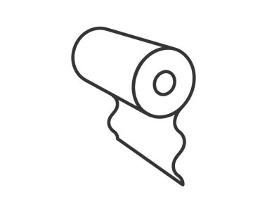 Açılan materyalin basit bir çizgisi çizimi. Üretim, arz, bolluk ve yeni başlangıçlar için mükemmel..