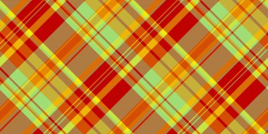 Kırsal doku dokusu, endüstriyel ekose arka plan vektörü. Atölye tartsız kırmızı ve yeşil renk paleti ile tekstil denetimi.