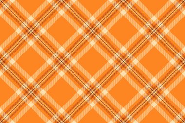 Sıcak turuncu ekose desenli. Tekstil, arka plan ya da yaratıcı projeler için klasik tartan tasarımı. Sonbahar, moda ve rahat temalar için mükemmel..