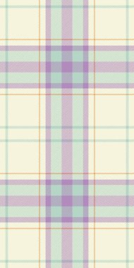 Parti kumaşı vektör arkaplanı, şenlikli kumaş pürüzsüz. Resmi doku desen ekoseli bej ve açık renk paleti denetimi.