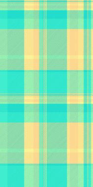 Romantik tartan şablonu, ekose vektör kontrolü. Gök mavisi ve kehribar renk paletindeki geometrik doku pürüzsüz tekstil kumaşı.