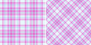 Nefis pastel pembe ve açık mavi ekose desenler. Tekstil tasarımı, moda, web siteleri ve hatıra defteri için mükemmel. Bu çok yönlü, pürüzsüz dokular yumuşak, kadınsı bir estetik sunar..