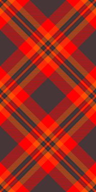 Canlı kırmızı ve turuncu ekose desenli. Tekstil tasarımı, moda, sonbahar temaları ya da cesur bir arka plan için mükemmel. Kesişen çizgiler dinamik ve enerjik bir his yaratıyor..