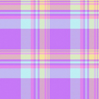 Pastel ekose desenli yumuşak mor, pembe, sarı ve açık mavi renkler. Tekstil tasarımları, web sitesi geçmişi ve kırtasiye için ideal.