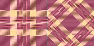 Zarif pembe ve bej ekose desenler. İki kusursuz doku moda, ev dekorasyonu ve markalaşma için çok yönlü tasarım seçenekleri sunar. Bu klasik çekler sıcaklığı ve karmaşıklığı iletir..