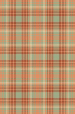 Eski moda dikişsiz çek dokusu, tartan vektör tekstili. Turuncu ve pastel renk paletinde Jpg ekose kumaş arka plan deseni.