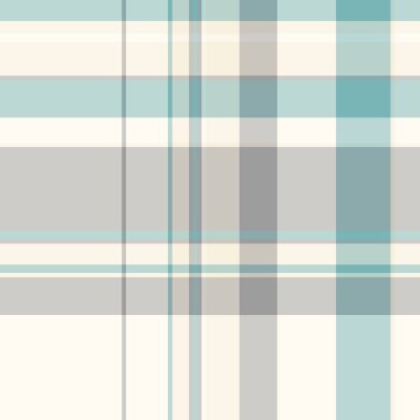 Gingham desensiz tekstil, ekose desenli defter vektörü. Işık ve pastel gri renk paletinde tartan kumaşı grafiksel arkaplan kontrolü.