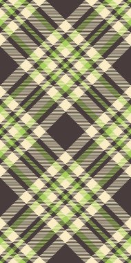 Koyu kahverengi arka planda zarif kireç yeşili ve bej ekose desenli. Tekstil tasarımı, moda, ambalaj kağıdı ya da web sitesi geçmişi için mükemmel.