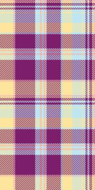 Kalıpları pürüzsüz bitirin, ekose kumaşı yıl dönümü kontrol edin. Açık ve pembe renk paletinde resmi tartan vektör kumaş arkaplanı.