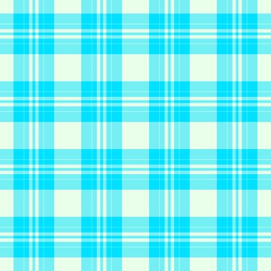 Sanatsal doku tekstil deseni, eski püskü kumaş tartan vektörü. Cyan ve parlak renk paletinde arkaplan ekoseli denetimi.