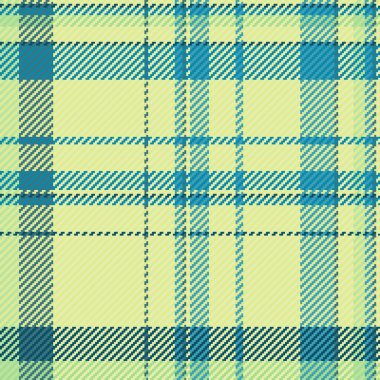 Mavi ve bej renkli klasik tartan deseni. Dokuma detayı. Konfor, gelenek ve tarzı çağrıştırıyor. Arkaplan, giysi tasarımı veya tekstil modellemeleri için kullan.