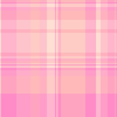 Podyum desen ekose desen, romantik tekstil kumaş vektörü. Yorgan arka plan tartsız açık ve pembe renk paletinde kontrol.