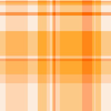 Uzun doku kontrolü, katman desenli ekose kumaş. Vogue vektörsüz turuncu ve açık renk paleti kumaşı.