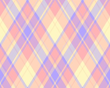 Argyle geometrik eşkenar dörtgenin kusursuz deseni. Harlequin duvar kağıdı tasarımını kontrol et. Web geçmişi için klasik elmas şekilli tekstil malzemesi, baskı kumaşı, kazak, ambalaj kağıdı, hediye kartı, davetiye.