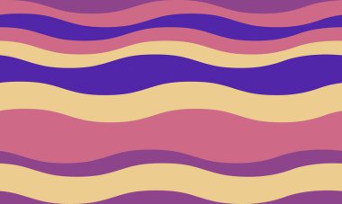 Soyut dalgalı çizgili arka plan. İnternet sitesi afişleri, sosyal medya grafikleri ve tekstil tasarımı için mükemmel. Sakinleştirici pastel palet huzur ve neşe hissi uyandırıyor. Bir doku ya da kalıp olarak kullan.