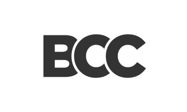 Güçlü ve modern kalın metin ile BCC logo tasarım şablonu. Basit ve minimal tipografi içeren ilk tabanlı vektör logosu. Modayı takip eden şirket kimliği markalar için ideal..
