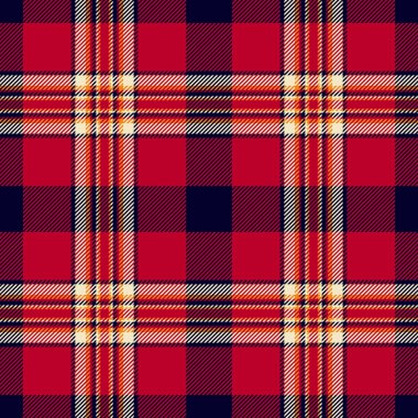 Canlı kırmızı, denizci ve krem rengi ekose desenli. Tekstil tasarımı, giyim ve mevsimlik projeler için mükemmel. Bu pürüzsüz doku sıcaklık ve geleneği çağrıştırıyor. Sonbahar ve kış temaları için ideal..
