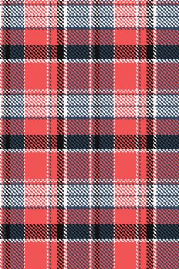 Canlı mercan, beyaz ve gri ekose desenli. Tekstil tasarımı, moda veya web sitesi geçmişi için mükemmel.