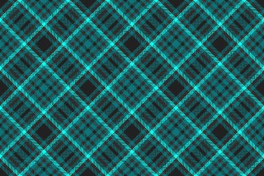 Çarpıcı bir deniz mavisi ve siyah renkli canlı, modern bir ekoseli desen. Arkaplan, tekstil ya da biraz stil katmak için ideal..