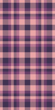 İnce pembe ve mor ekose desenli. Tekstil tasarımı, moda veya web sitesi geçmişi için mükemmel. Bu pürüzsüz doku çok yönlü, zarif bir estetik sunuyor..