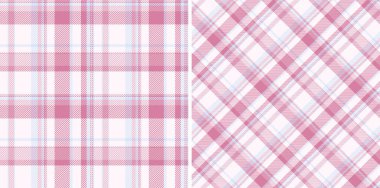 İki pembe ekose desenli kumaş. Tekstil, arka plan ya da dijital tasarım projeleri için çok yönlü. Klasik trend, moda için mükemmel..