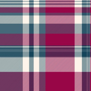 Zengin bordo, deniz mavisi ve krem rengi ekose desenli. Tekstil tasarımı, moda ve ev için mükemmel. 