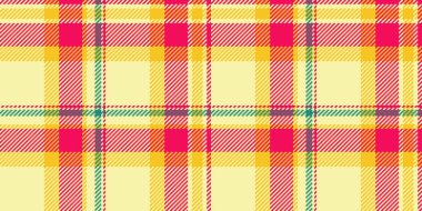 Canlı sarı, pembe ve yeşil ekose desenli. Tekstil tasarımı, moda, web sitesi geçmişi ya da ambalaj için mükemmel. Bu neşeli, enerjik tasarım sıcaklığı ve yazı çağrıştırıyor..