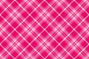 Canlı pembe tartan desenli arka plan. Klasik bir tekstil tasarımı. Moda, tatil temaları ya da yaratıcı projeler için mükemmel. Bir renk ve doku patlaması ekler