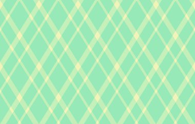 Zarif pastel yeşil ve soluk sarı köşeli ekose desenli. Arkaplan, tekstil veya web sitesi tasarımı için mükemmel.
