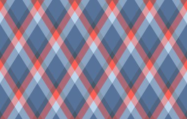 Argyle geometrik eşkenar dörtgenin kusursuz deseni. Harlequin duvar kağıdı tasarımını kontrol et. Web geçmişi için klasik elmas şekilli tekstil malzemesi, baskı kumaşı, kazak, ambalaj kağıdı, hediye kartı, davetiye.