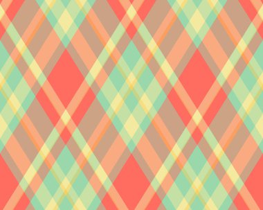 Argyle geometrik eşkenar dörtgenin kusursuz deseni. Harlequin duvar kağıdı tasarımını kontrol et. Web geçmişi için klasik elmas şekilli tekstil malzemesi, baskı kumaşı, kazak, ambalaj kağıdı, hediye kartı, davetiye.