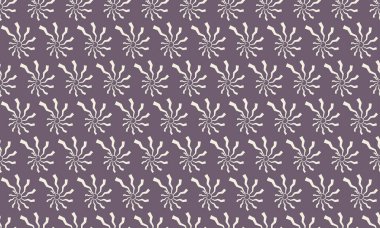 Mor bir arka planda zarif, tekrarlayan biçimlendirilmiş güneş patlamaları..