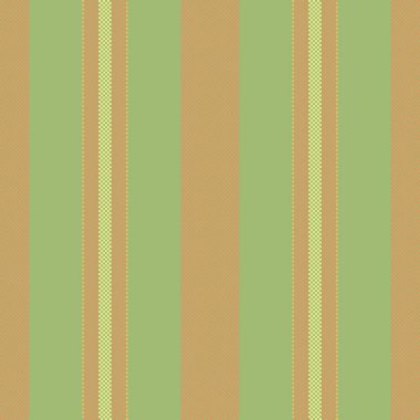 Sunum arka plan tekstil dikey, doku dokusu dikişsiz. Yeşil ve turuncu renk paletinde tekrarlanan desen vektör çizgileri.