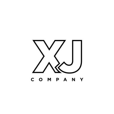Moda harfi X ve J, XJ logo tasarım şablonu. Şirket kimliği için asgari monogram tabanlı logotype.