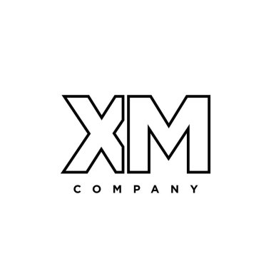 Moda harfi X ve M, XM logo tasarım şablonu. Şirket kimliği için asgari monogram tabanlı logotype.