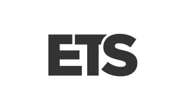 Güçlü ve modern kalın metinlerle ETS logo tasarım şablonu. Basit ve minimal tipografi içeren ilk tabanlı vektör logosu. Modayı takip eden şirket kimliği markalar için ideal..